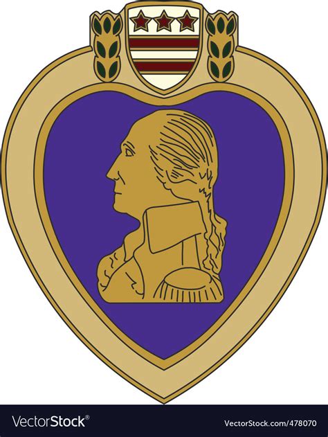 Purple heart war medal Royalty Free Vector Image