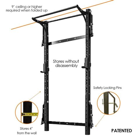 Profile® PRO Folding Squat Rack with Kipping Bar™ - Build Your Own ...