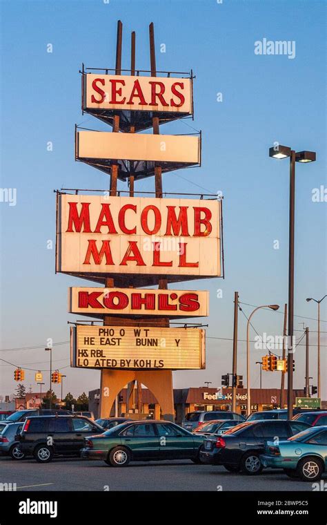 Macomb Mall sign Stock Photo - Alamy