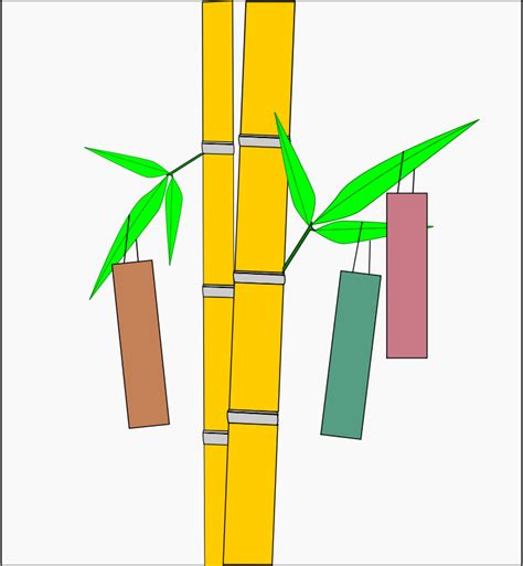 Simple Tanabata Wishing Tree - Openclipart