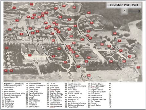 A key map of Exposition Park around 1903. Still has a few spots to ID ...