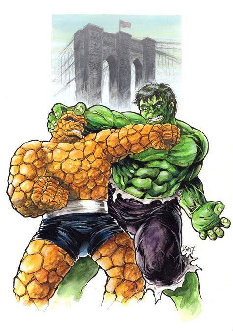 #Hulk #Fan #Art. (Classic HULK vs THING) By: Donnyg4. ÅWESOMENESS ...