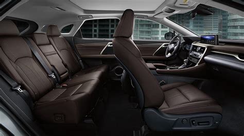 2020 Lexus RX interior in chocolate leather