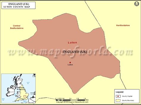 Map of Luton County