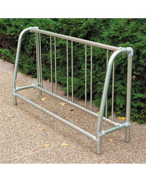 Traditional Grid Style Bike Rack - Galvanized - Park Warehouse