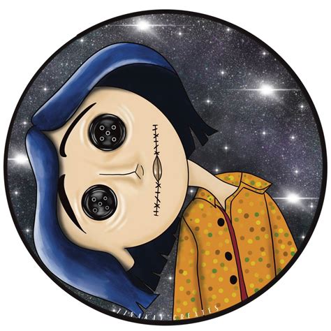 Coraline Button Eyes Head Tilting Weatherproof Sticker 2 | Etsy