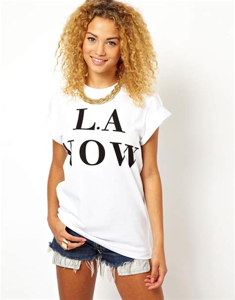 ASOS | ASOS T-Shirt with LA Now Print at ASOS Summer Runway, Spring ...