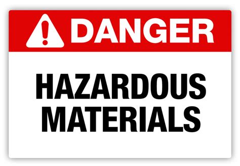 Danger - Hazardous Materials Label - PHS Safety