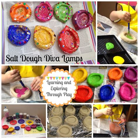 Learning and Exploring Through Play: Salt Dough Diva Lamps | Diwali for ...