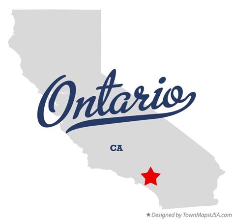 Map of Ontario, CA, California