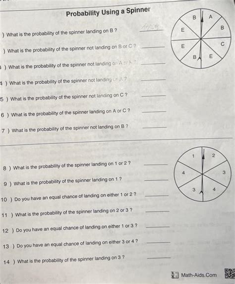 Solved Probability Using a Spinner What is the probability | Chegg.com