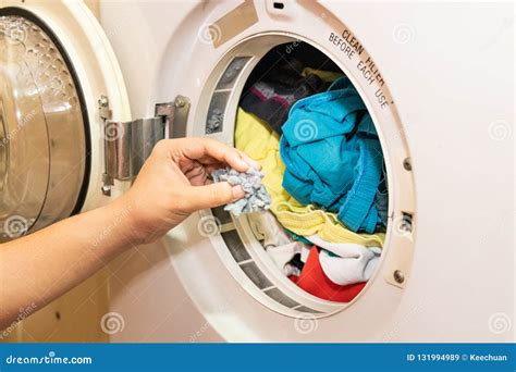 Handful of Lint Trapped in Filter of Laundry Dryer Machine Stock Image ...