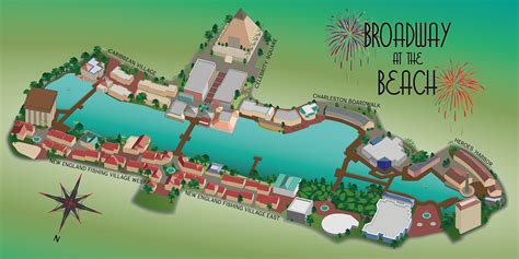 Broadway at the Beach map illustration :: Behance