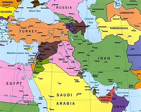 Map Of Middle East And Europe