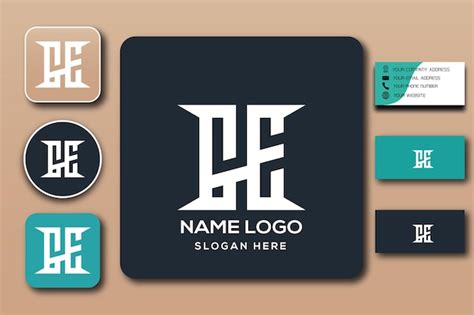 Premium Vector | GE monogram logo template