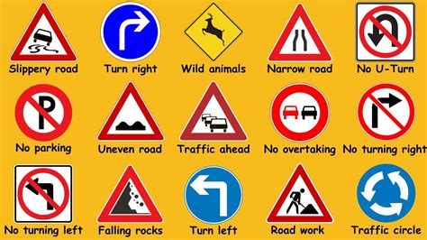 40 Important ROAD SIGNS That You Need To Know When Driving | Traffic ...