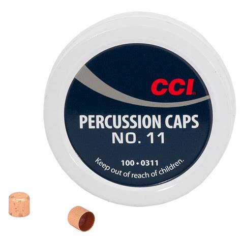 Buy CCI Percussion Caps 11 Now In Stock For Sale Box of 1000 (10 Cans ...