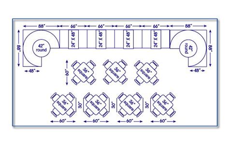 Restaurant Seating Layout Dimensions