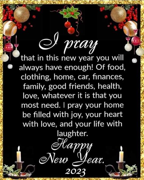 I Pray That In This New Year You Will Always Have Enough. Happy New ...