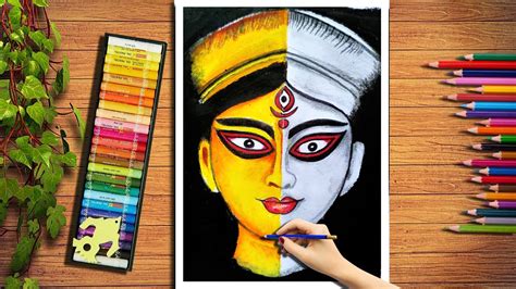 Durga Thakur Drawing | How To Draw Devi Durga Face Easy | Durga Puja ...