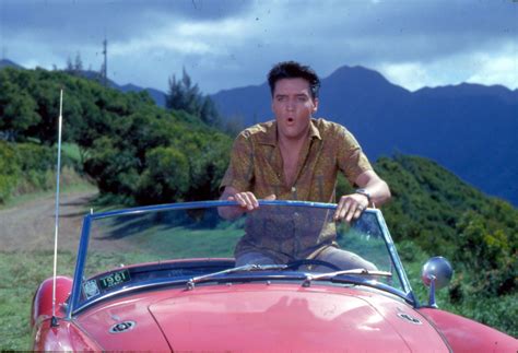 Elvis in the Red MG sports car from Blue Hawaii Elvis Presley Films ...