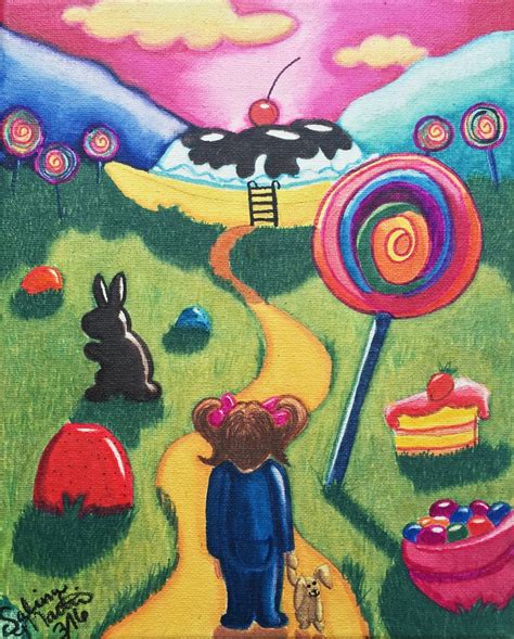 Candy Land Painting Canvas Art for Kids by OverTheRainbowArtCo