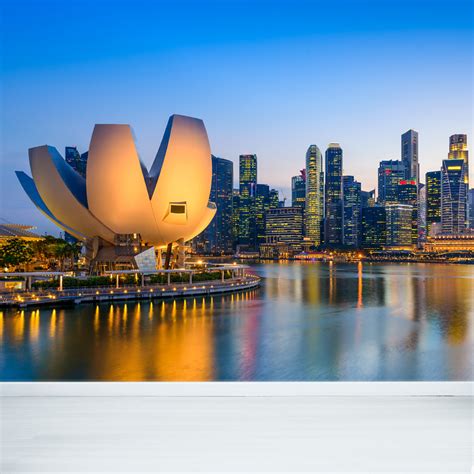 Creative Wallpaper-Singapore City Skyline Wallpaper - Creative Wallpaper