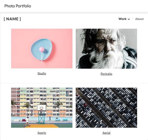 Portfolio Google Sites Templates