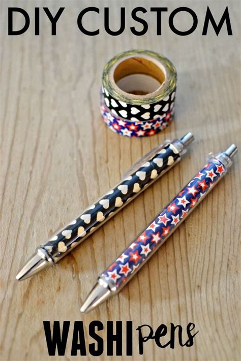 DIY Custom Washi Pens | Washi tape diy, Inexpensive diy gifts, Diy ...