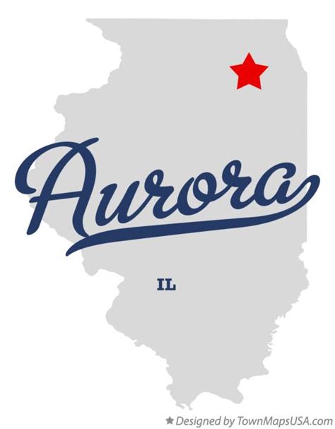 Map of Aurora, IL, Illinois