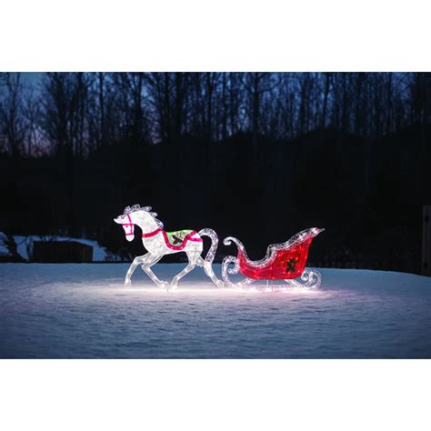 Outdoor Lighted Horse And Sleigh - Outdoor Lighting Ideas