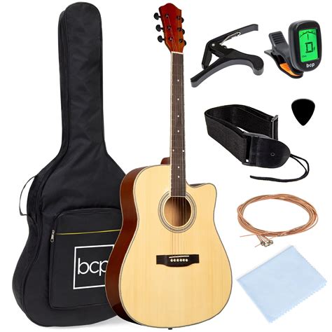 Best Choice Products 41in Full Size Beginner Acoustic Guitar Set with ...