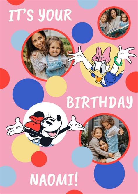 Disney Minnie Mouse And Daisy Duck Photo Upload Birthday Card | Moonpig