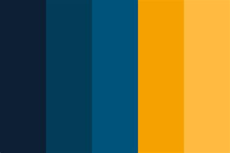 Prussian Blue and Yellow Color Palette