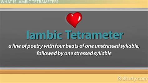 Iambic Tetrameter Overview & Examples | What is Iambic Tetrameter ...