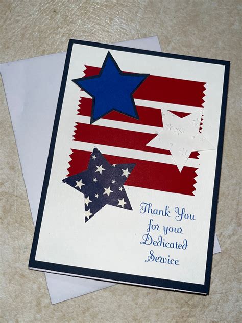 Veteran's Day Thank You Card thank You for Your Service Handmade - Etsy