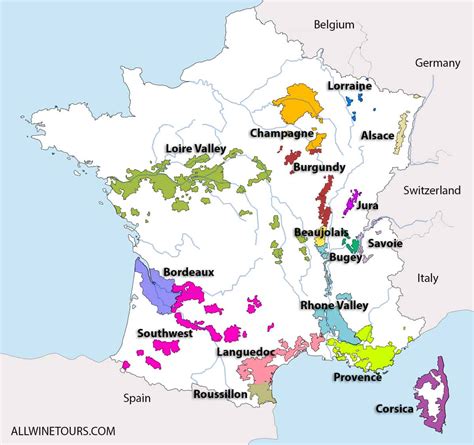 Map of French Wine Regions – All Wine Tours