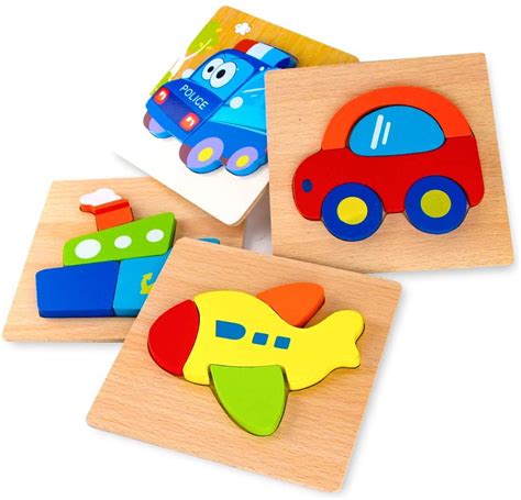 Afufu Wooden Jigsaw Puzzles for Toddlers 1 2 3 Years Old, Boys &Girls ...