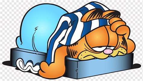 Garfield auf Bett Illustration, Garfield Odie Cartoon, schlafende ...