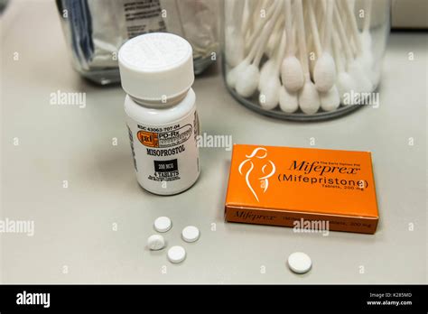 Medication abortion pills, misoprostol and mifepristone (brand name ...