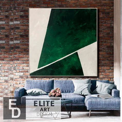 Large Green Abstract Painting Abstract Green Art on Canvas Original ...