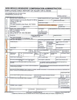 Fillable Online Workers' Compensation Claim Forms Fax Email Print ...