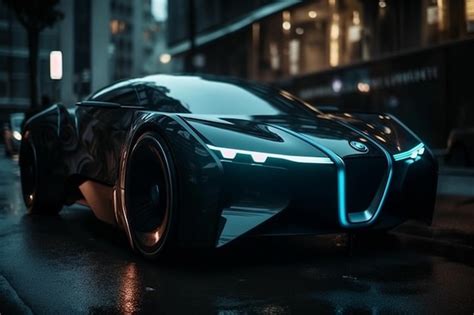 Premium AI Image | The bmw concept car is in the rain