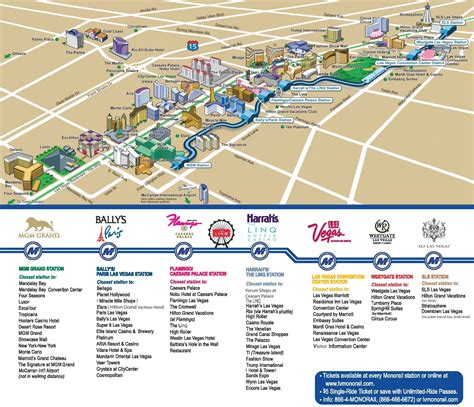 Las Vegas Strip Hotels and Casinos Map