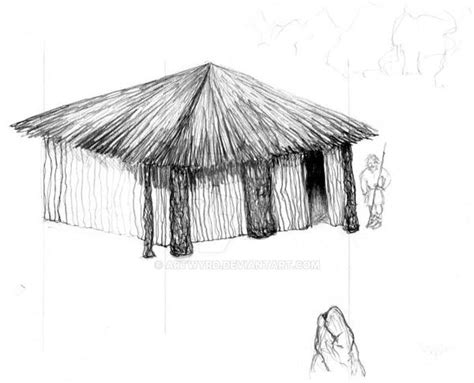 Neolithic house sketch 1 by Artwyrd on DeviantArt