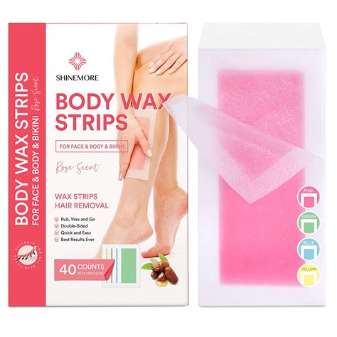 Body Wax Strips, Wax Hair Removal For Women, Rose scent Wax Strips all ...