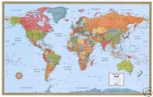 rand mcnally world m series large wall map mural poster