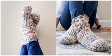 Crochet slipper Socks - Left and Right Handed) - Crochet Kingdom