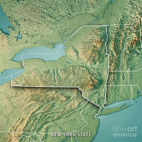 Topographic Map New York State - New York City Map