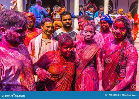 Mathura holi festival editorial stock image. Image of celebration ...